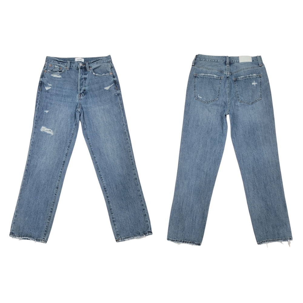 Pistola Charlie High Rise Straight Leg Ankle Length Button Fly Denim Wom… - Picture 3 of 16